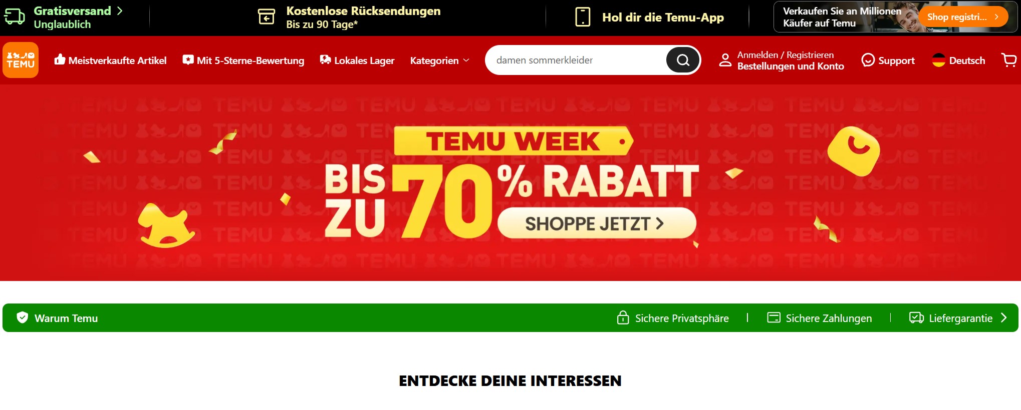 Temu Login: So meldest du dich sicher bei deinem Konto an