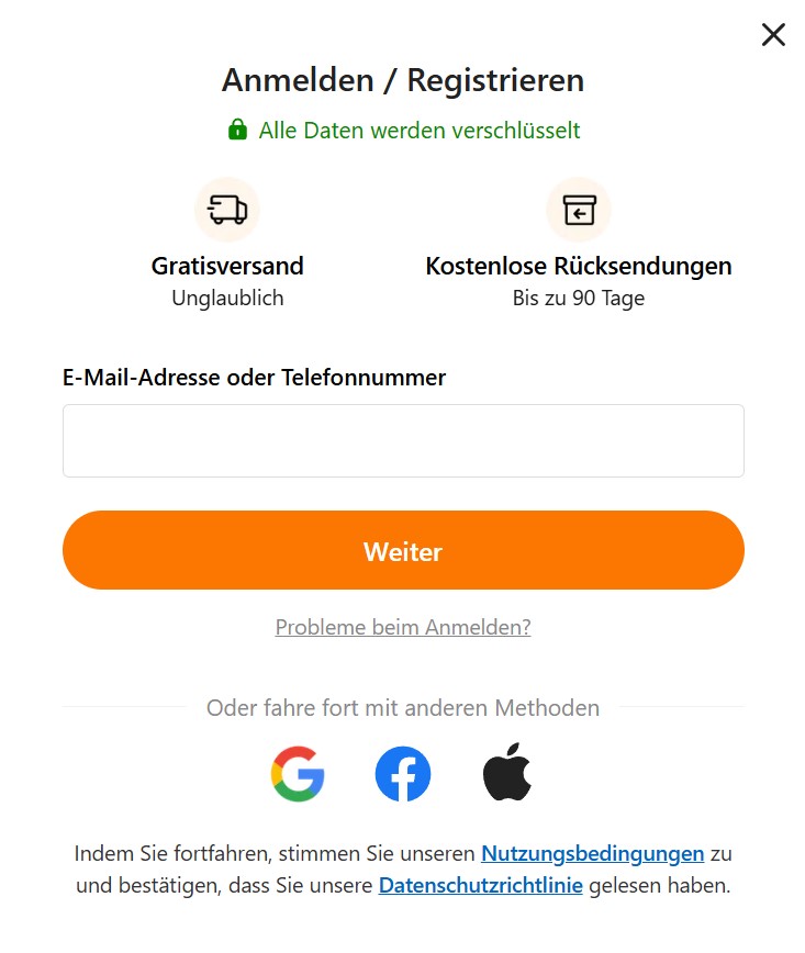temu login